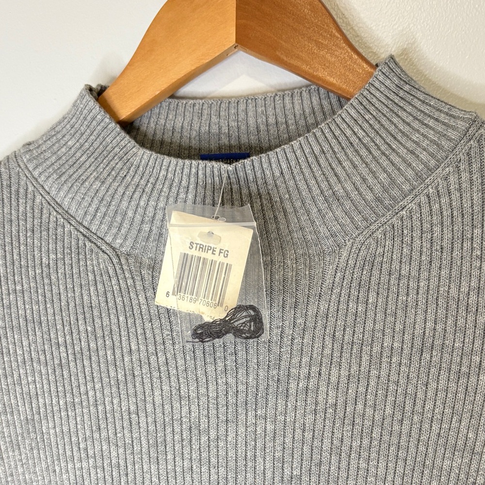Charter Club Women’s Gray and Black Crewneck Sweater | Office NWT Basic - Picture 6 of 7